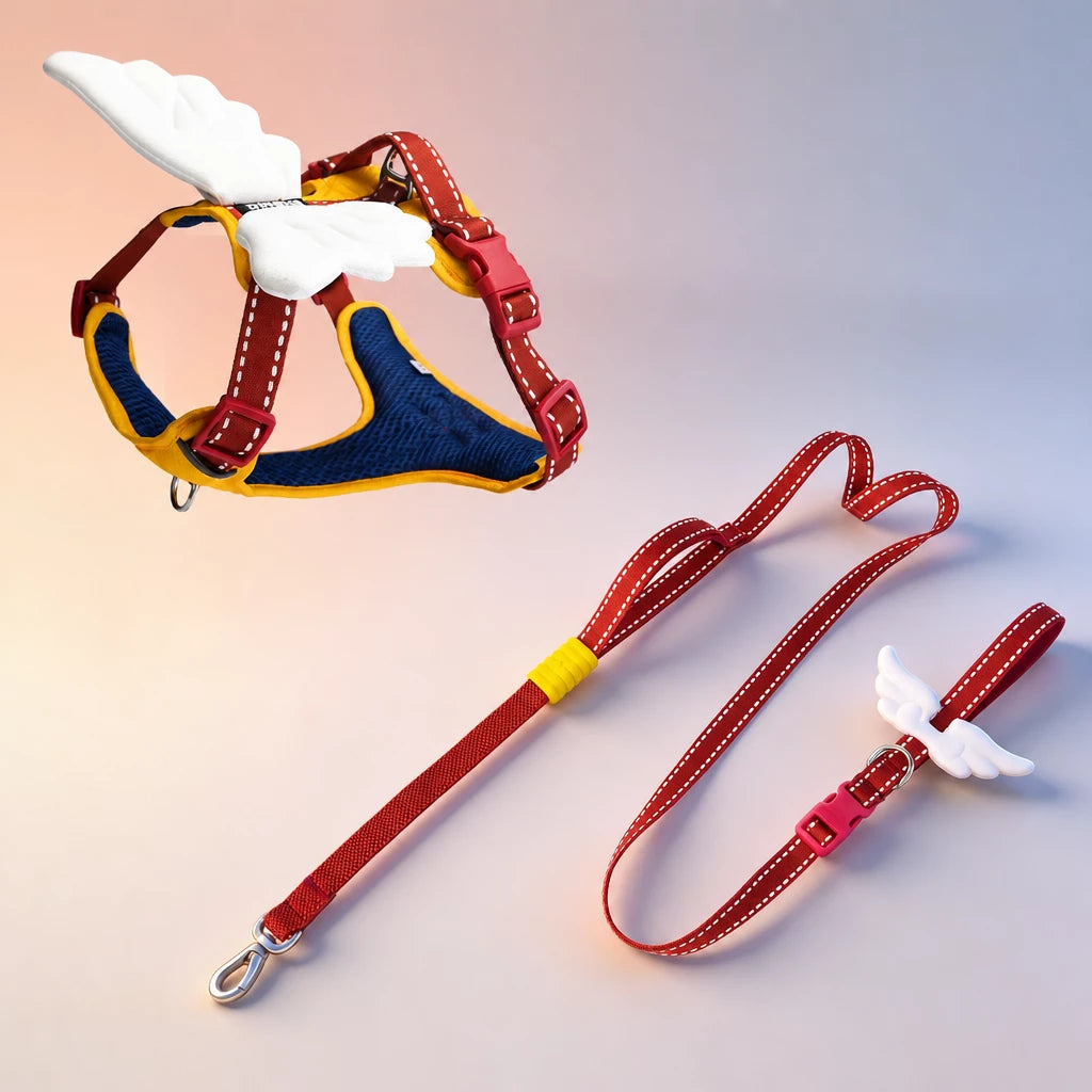 Wing-Detail Nylon Dog Harness