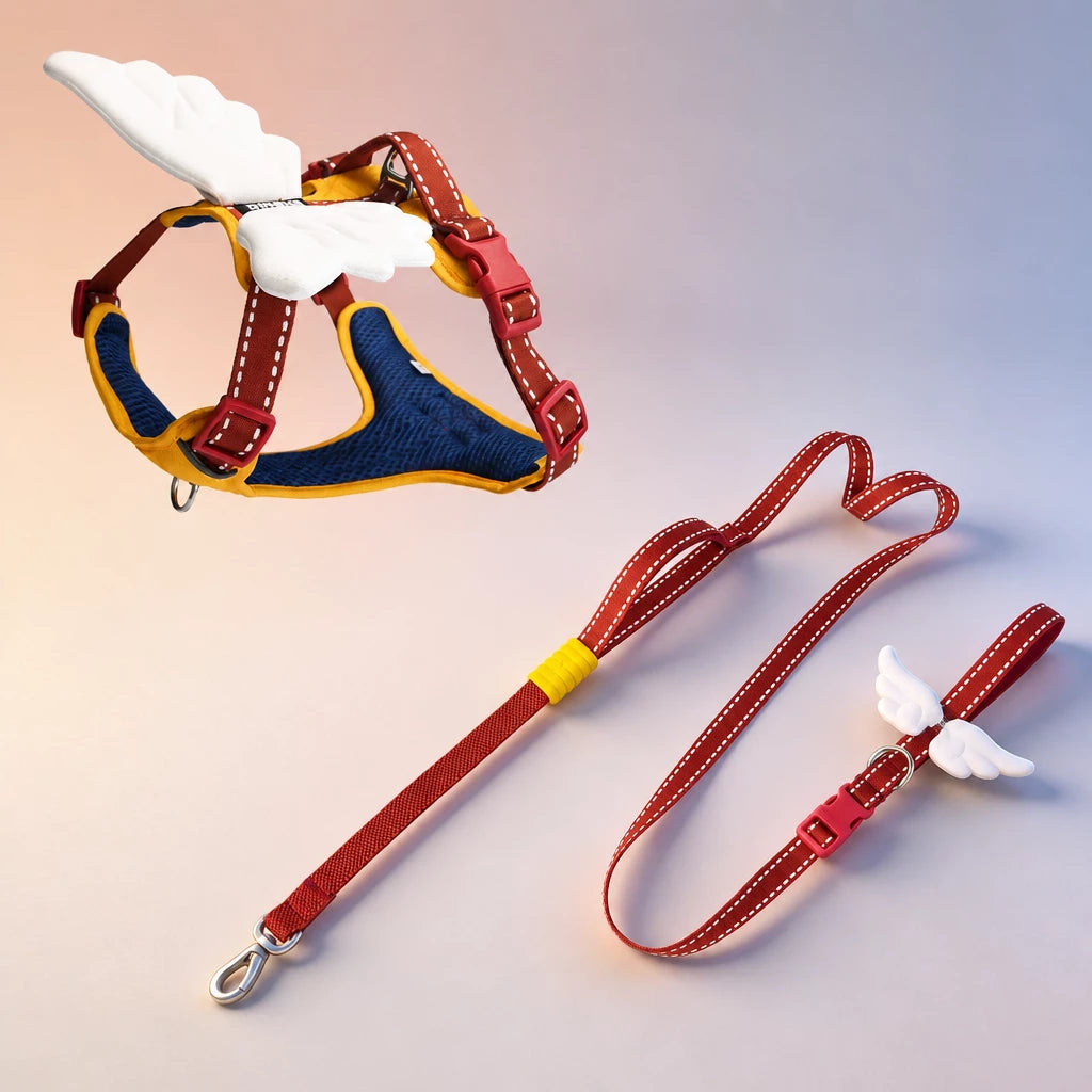 Wing-Detail Nylon Dog Harness