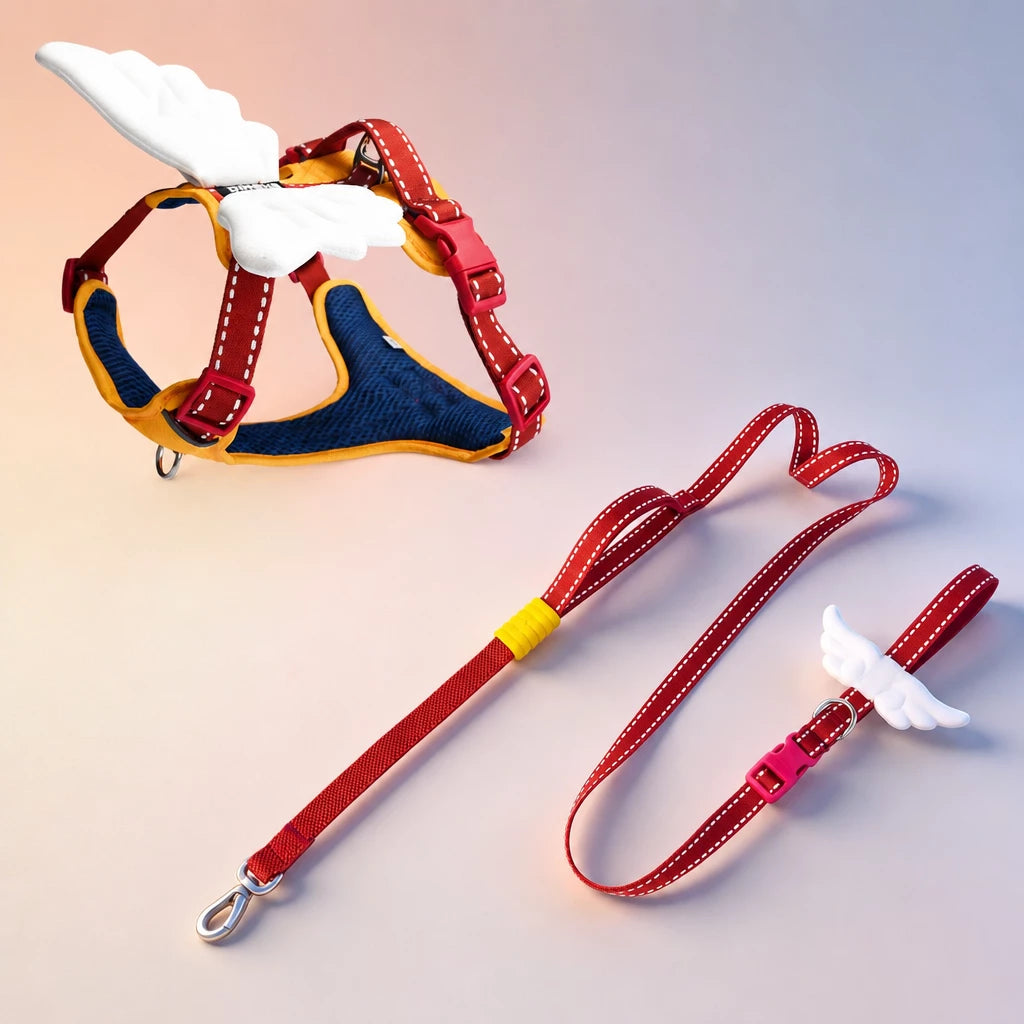 Wing-Detail Nylon Dog Harness