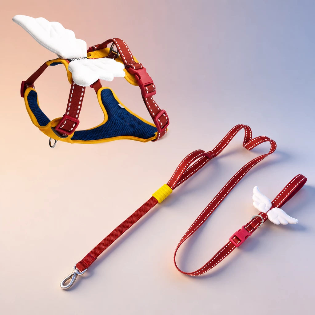 Wing-Detail Nylon Dog Harness