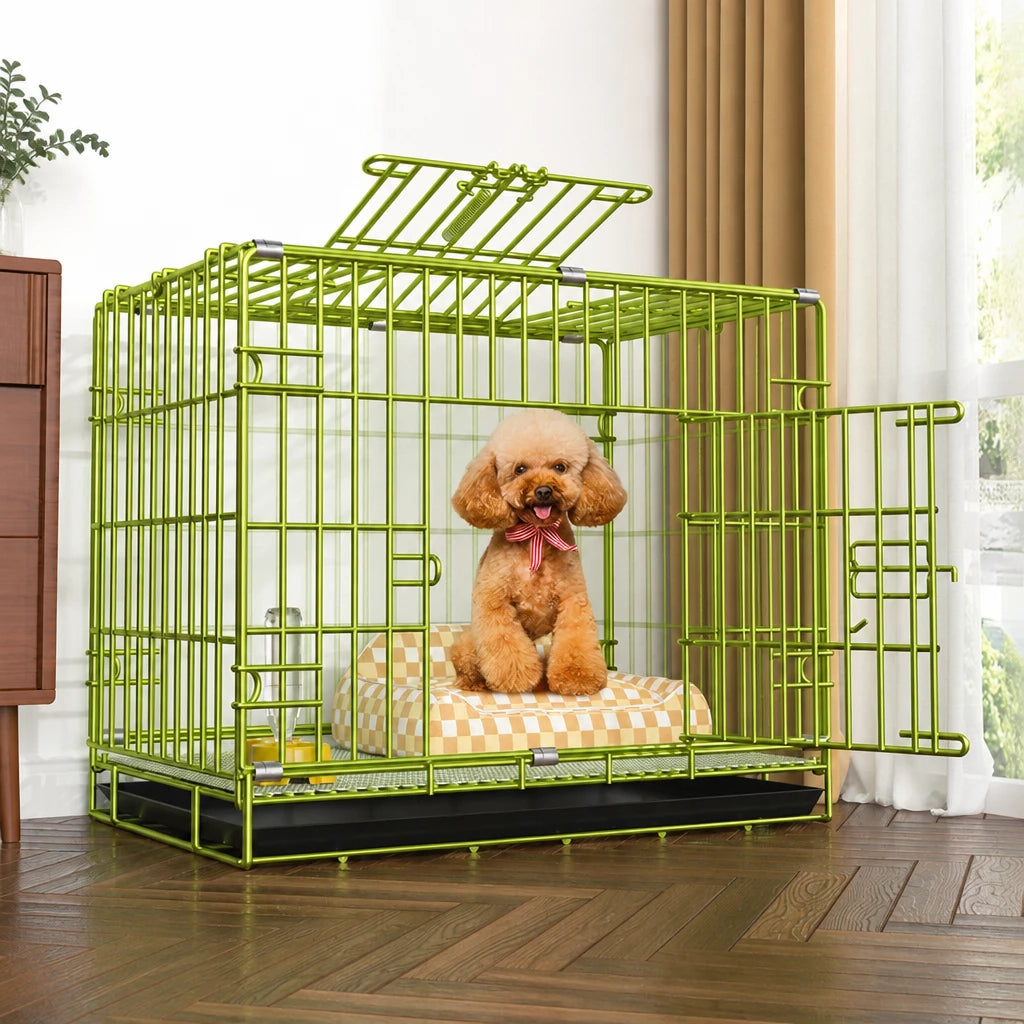 Indoor Dog Crate with Tray for Dogs Up to 33 lb