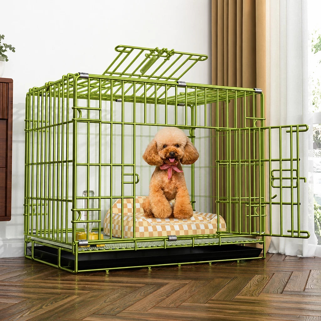 Indoor Dog Crate with Tray for Dogs Up to 33 lb