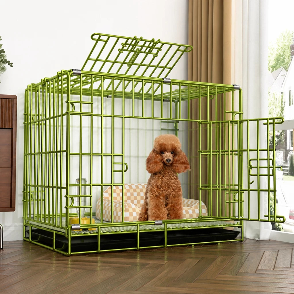 Indoor Dog Crate with Tray for Dogs Up to 33 lb