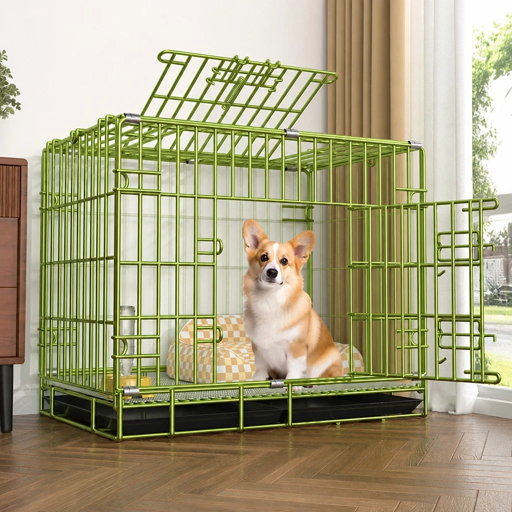 Indoor Dog Crate with Tray for Dogs Up to 33 lb