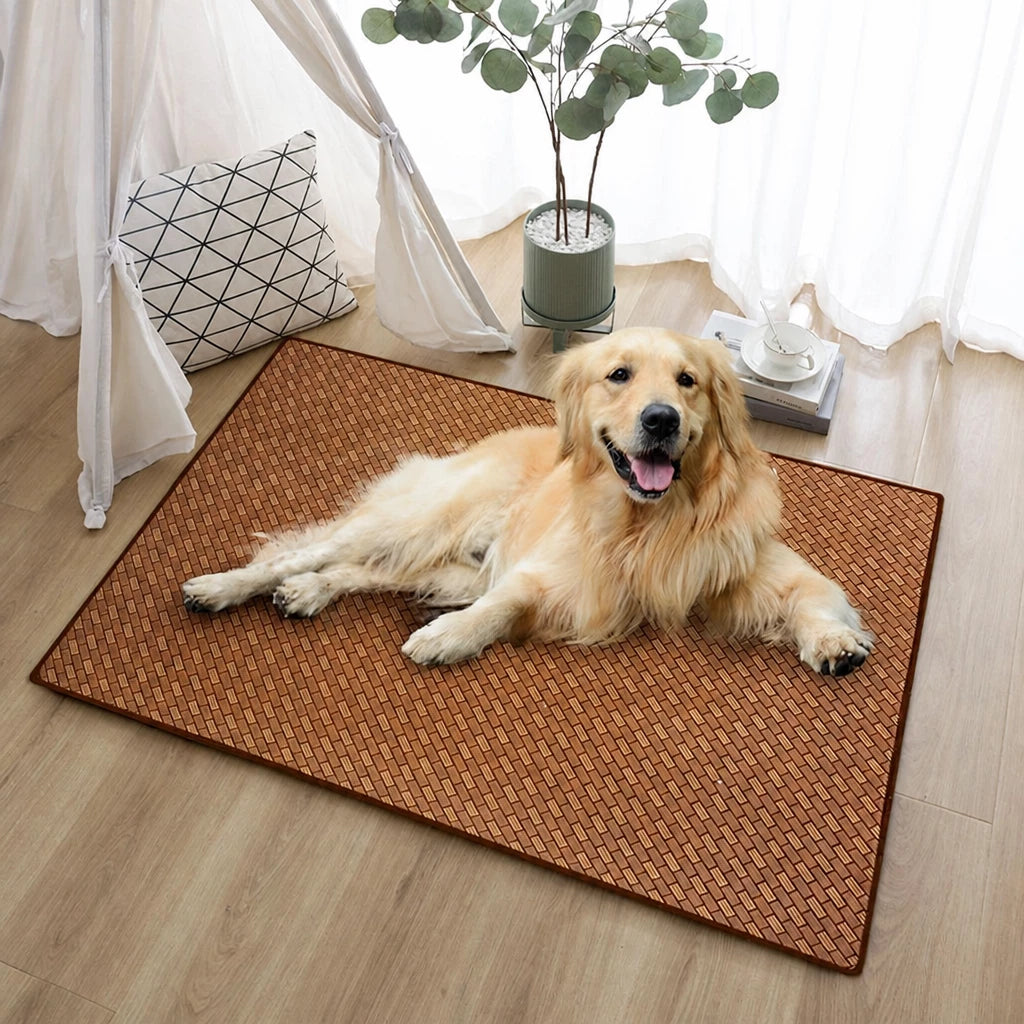 Woven Rattan Pet Mat for Cats and Dogs