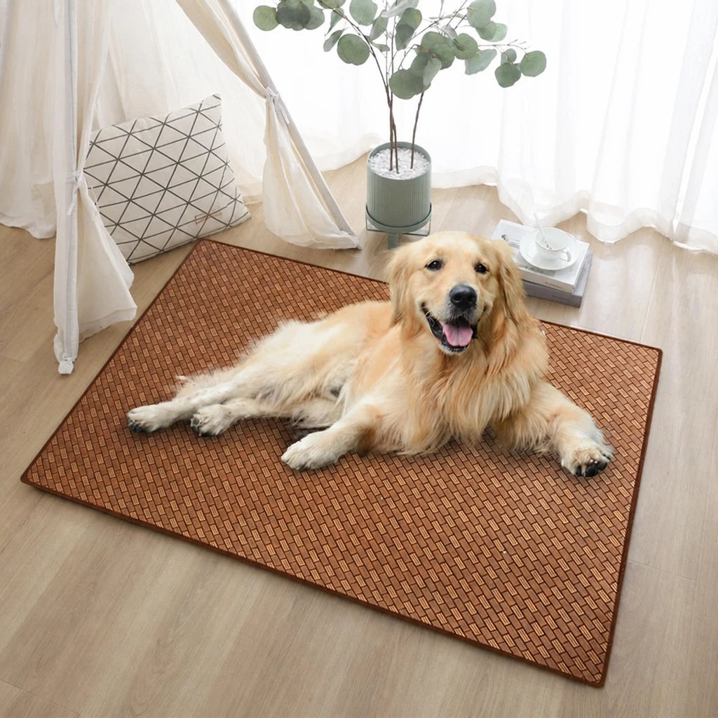 Woven Rattan Pet Mat for Cats and Dogs