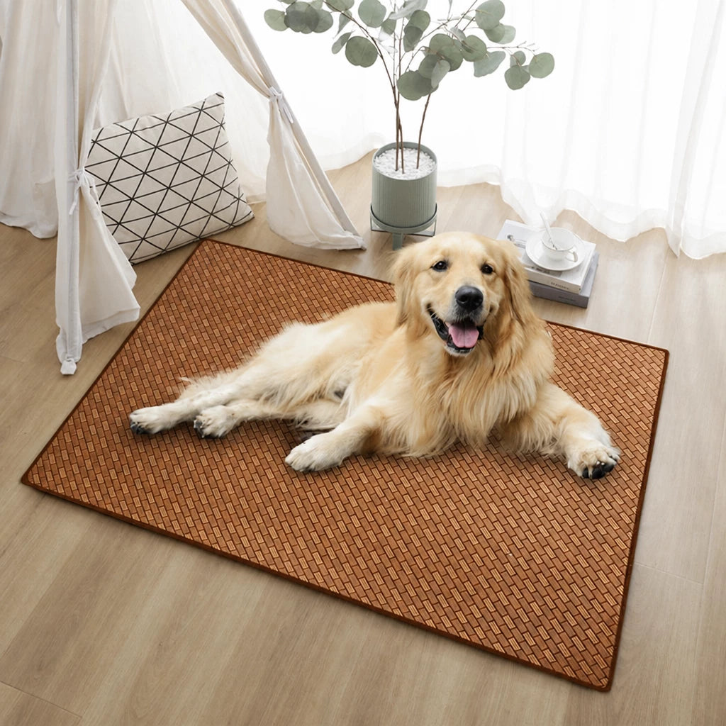 Woven Rattan Pet Mat for Cats and Dogs