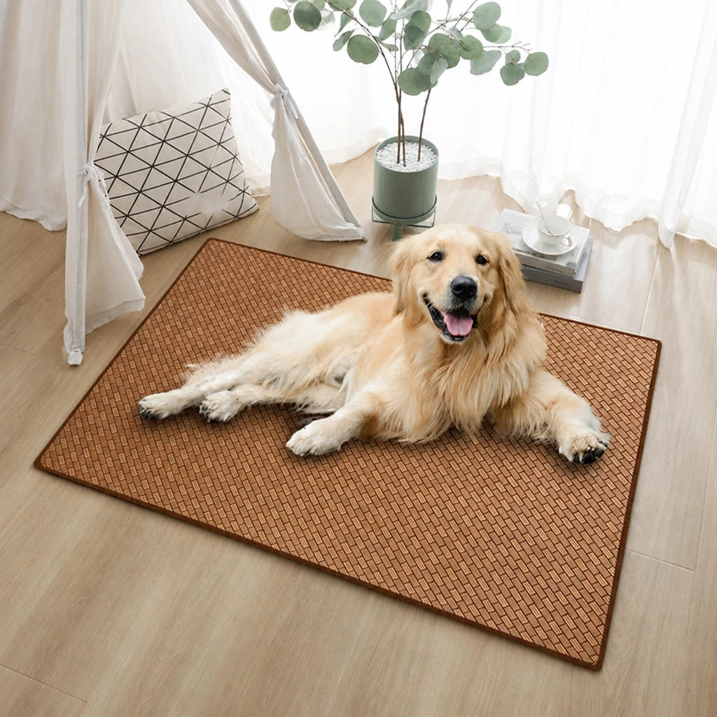 Woven Rattan Pet Mat for Cats and Dogs