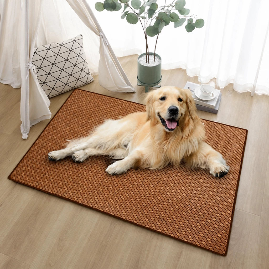 Woven Rattan Pet Mat for Cats and Dogs