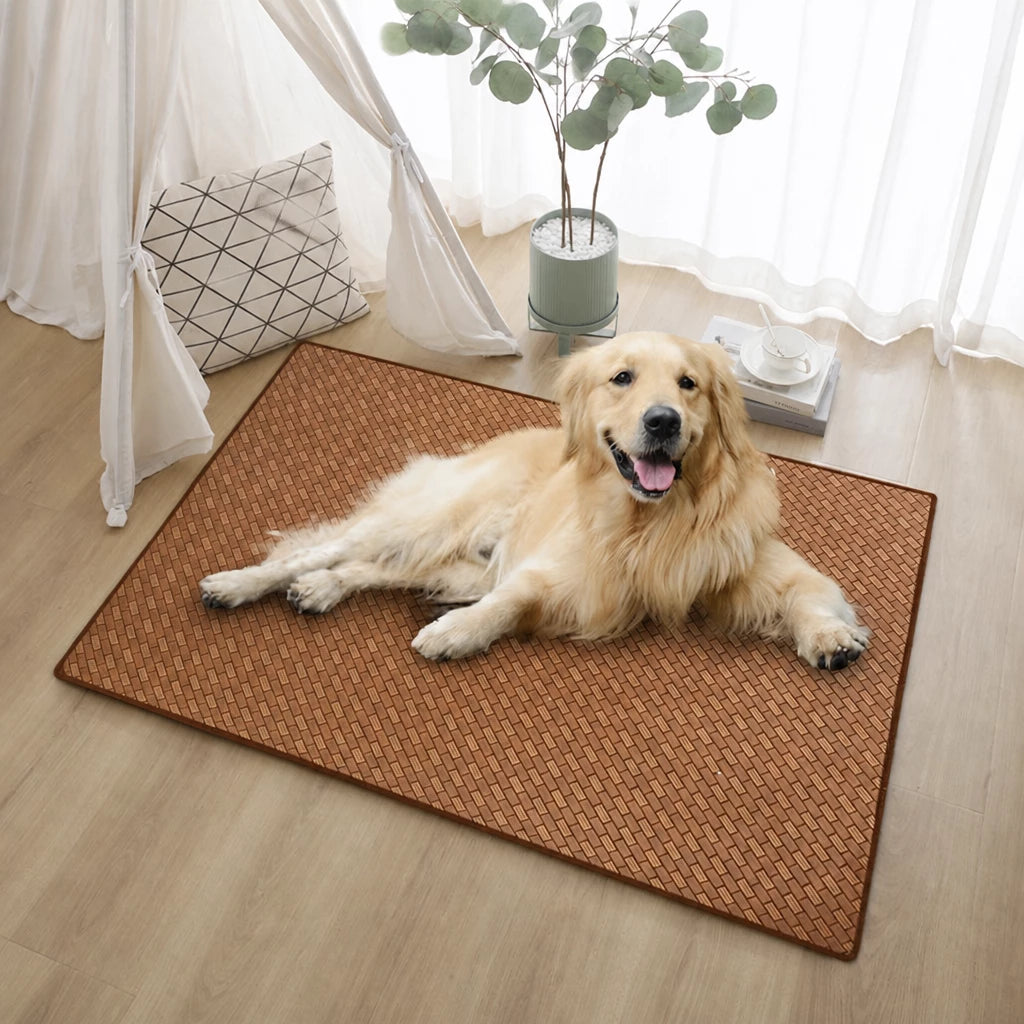 Woven Rattan Pet Mat for Cats and Dogs