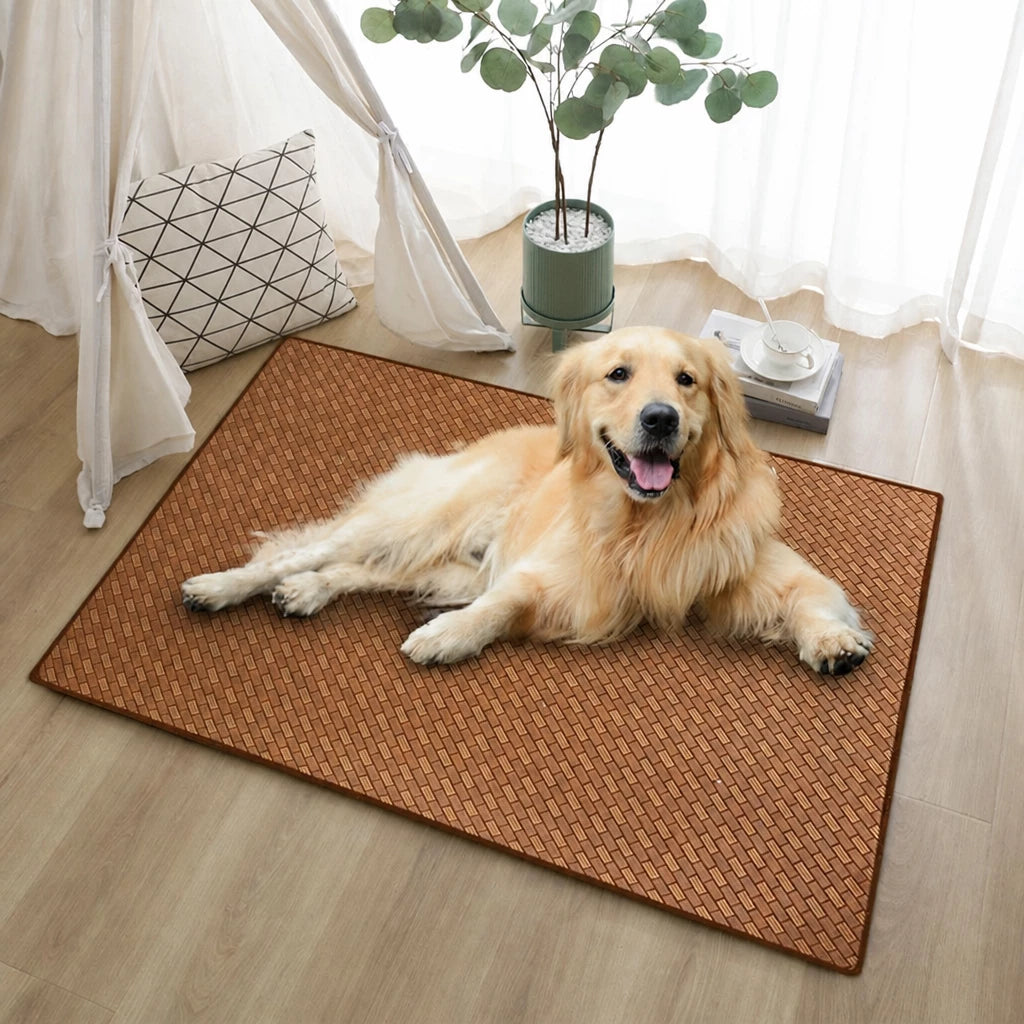 Woven Rattan Pet Mat for Cats and Dogs