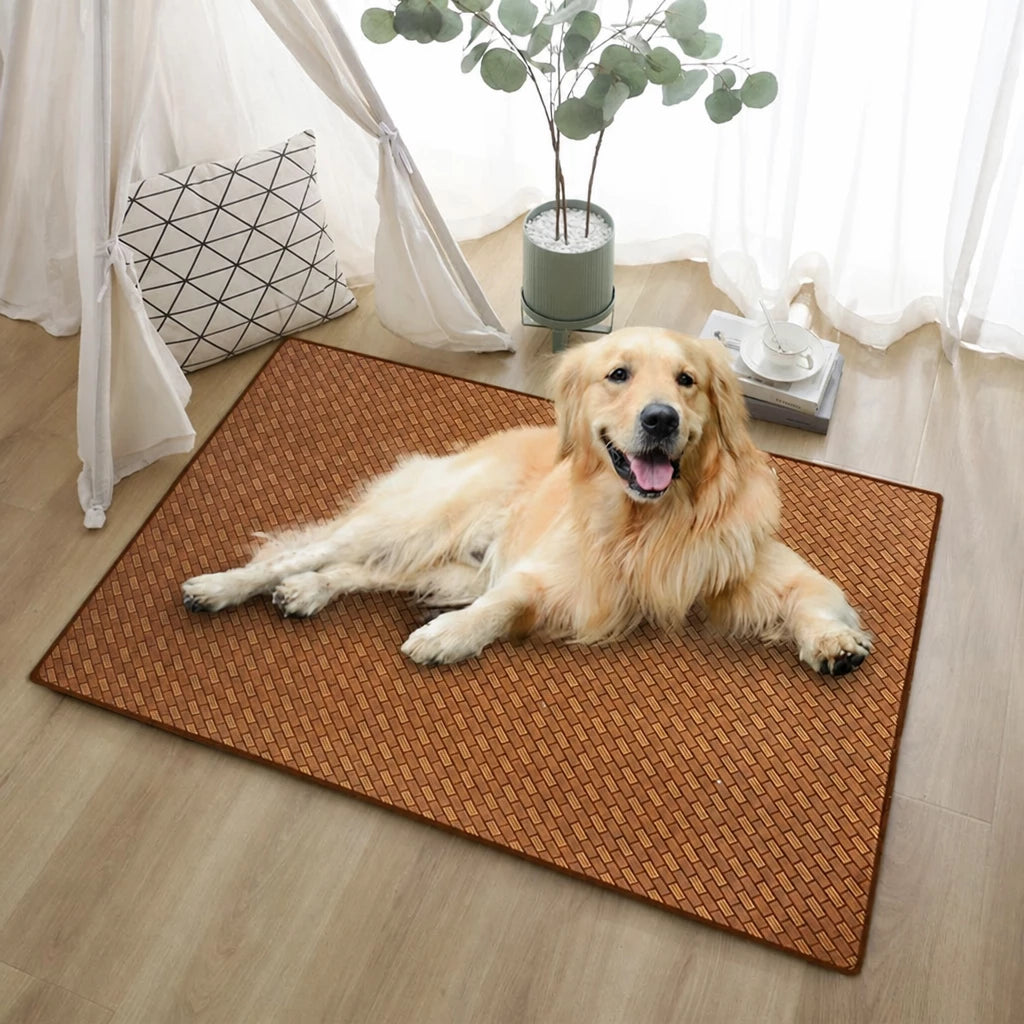 Woven Rattan Pet Mat for Cats and Dogs