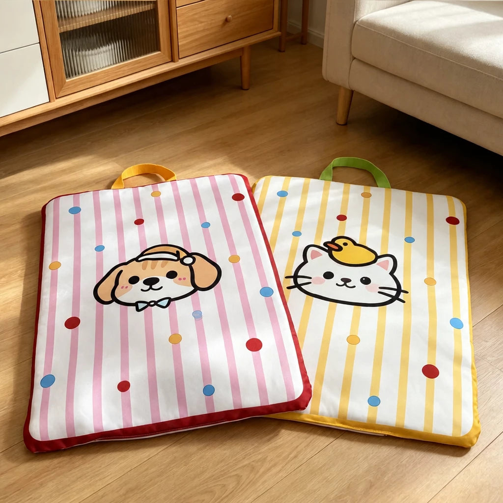 Waterproof Striped Pet Bed Mat for Dogs & Cats