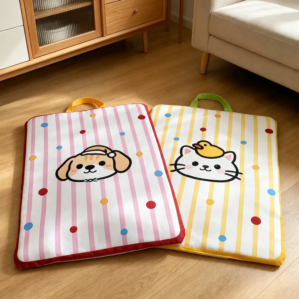 Waterproof Striped Pet Bed Mat for Dogs & Cats
