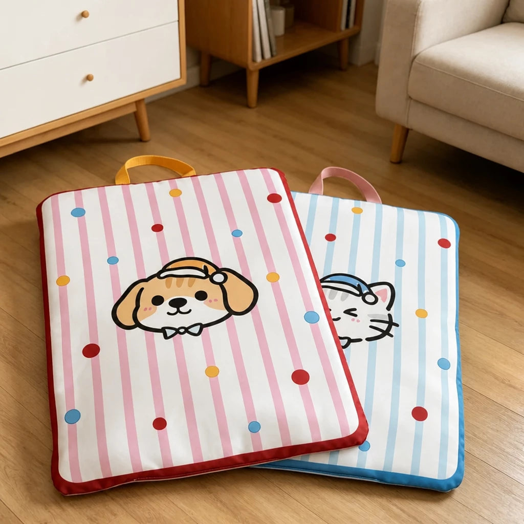 Waterproof Striped Pet Bed Mat for Dogs & Cats