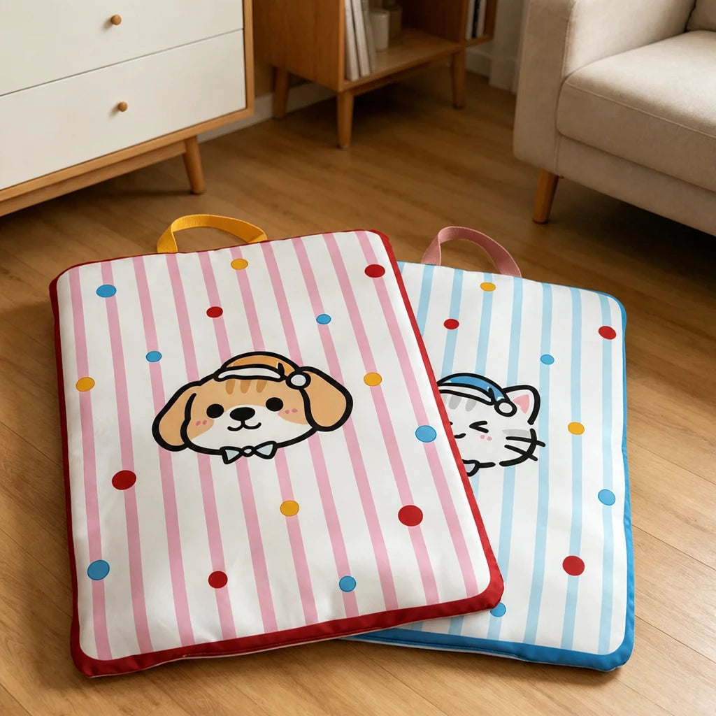 Waterproof Striped Pet Bed Mat for Dogs & Cats