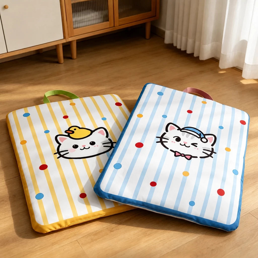 Waterproof Striped Pet Bed Mat for Dogs & Cats