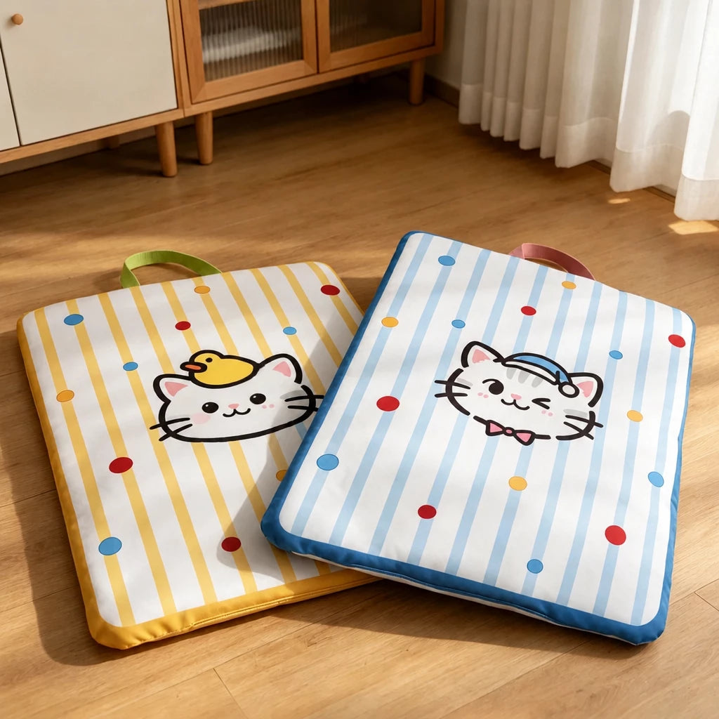 Waterproof Striped Pet Bed Mat for Dogs & Cats