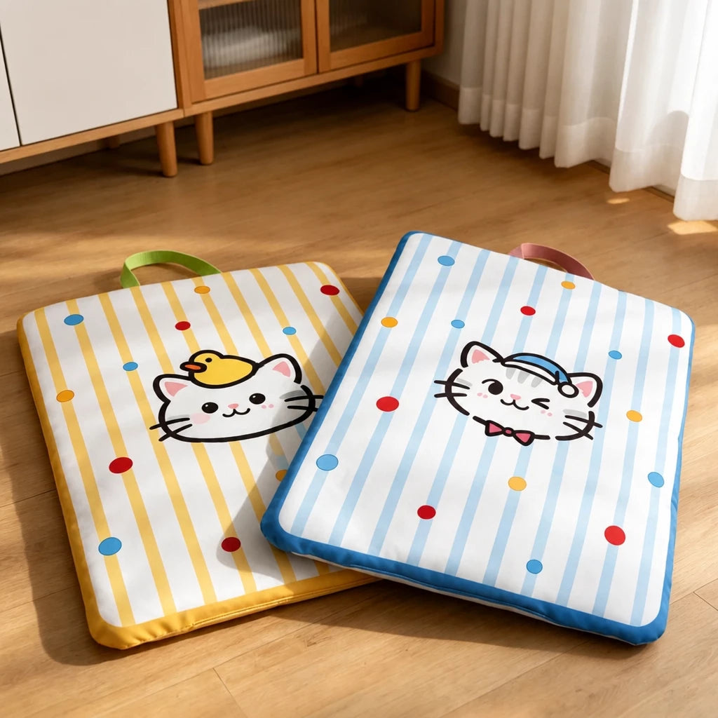 Waterproof Striped Pet Bed Mat for Dogs & Cats