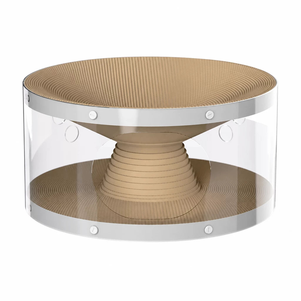 2-in-1 Corrugated Cardboard Cat Scratcher & Tunnel Bed