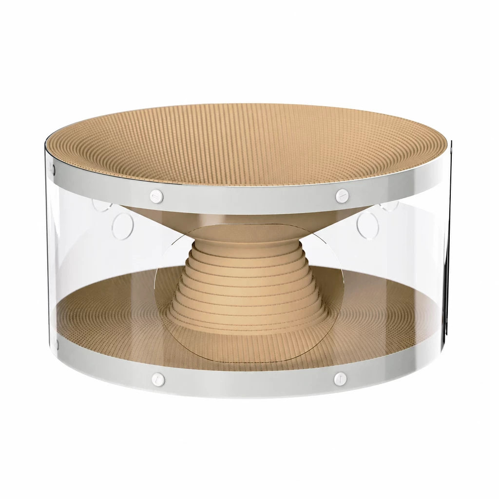 2-in-1 Corrugated Cardboard Cat Scratcher & Tunnel Bed