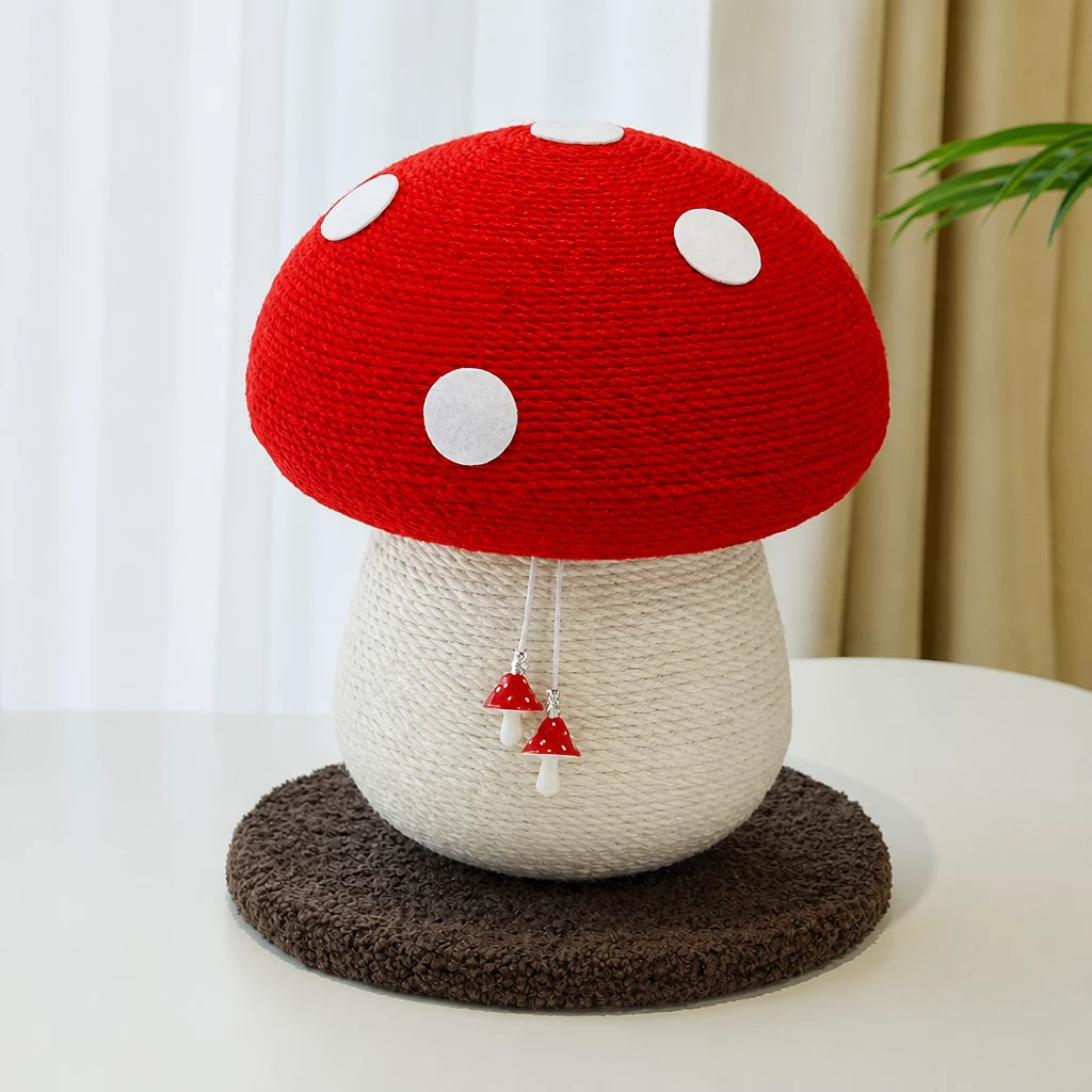 Mushroom Cat Scratching Post and Cat Toy