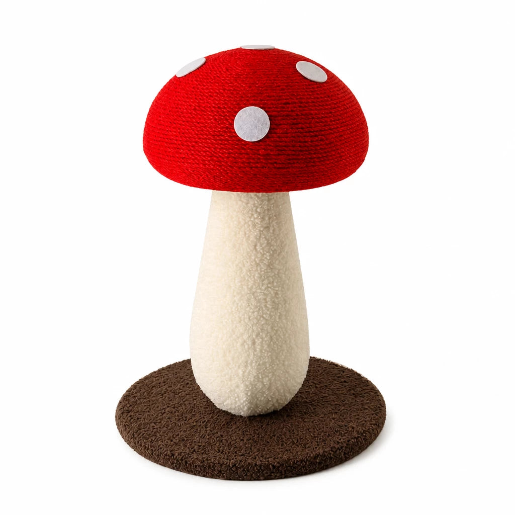 Mushroom Cat Scratching Post and Cat Toy