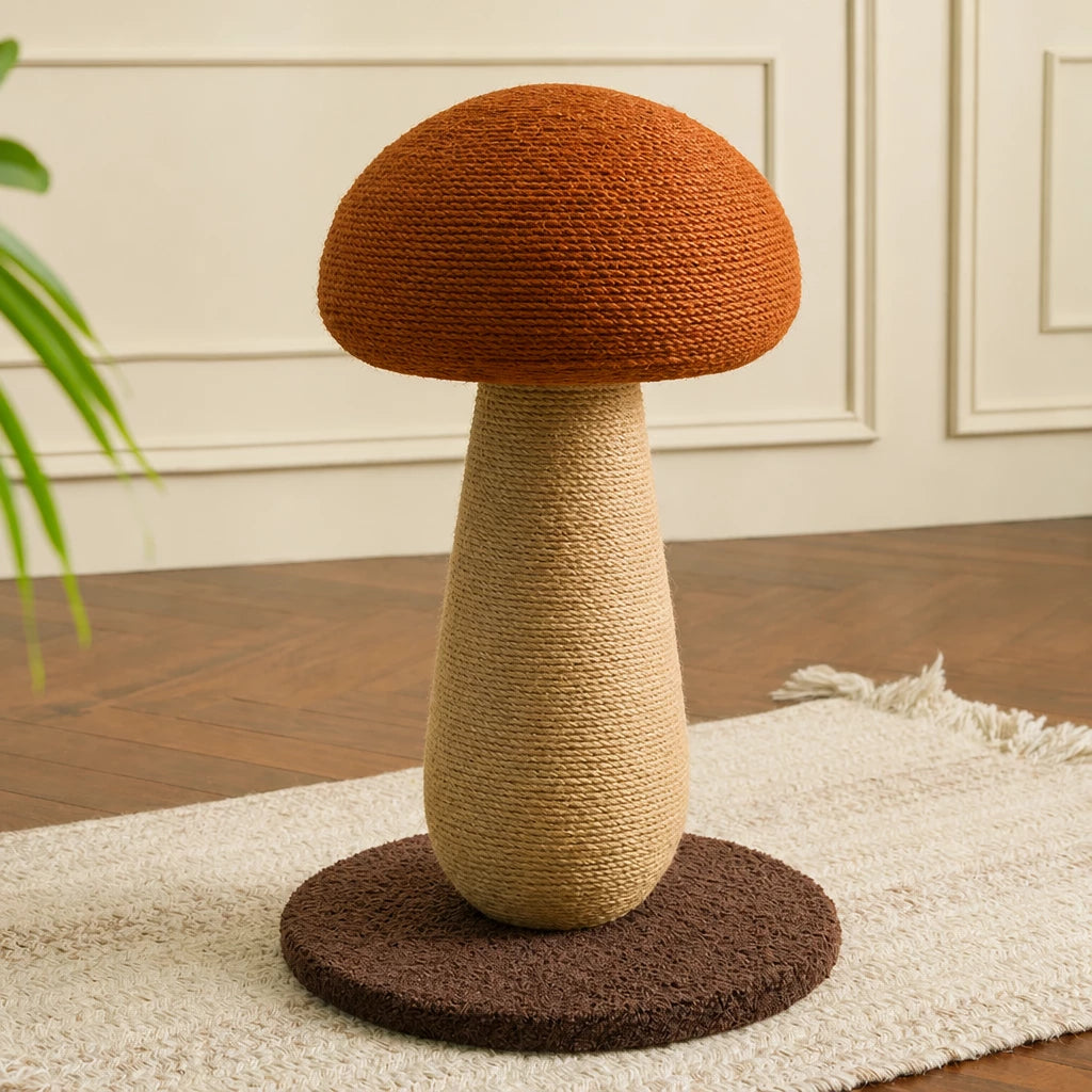 Mushroom Cat Scratching Post and Cat Toy