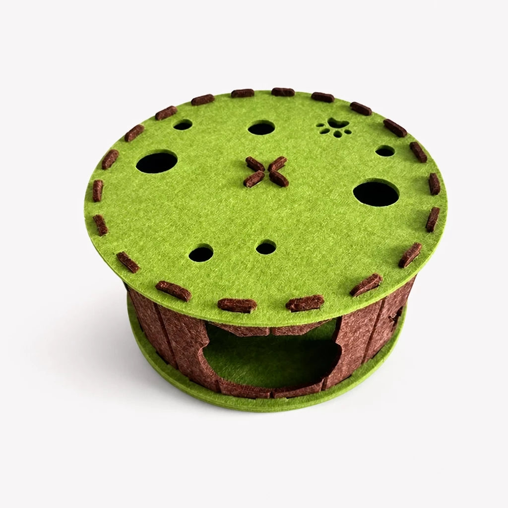 Donut Cat Scratcher Bed with Enclosed Tunnel