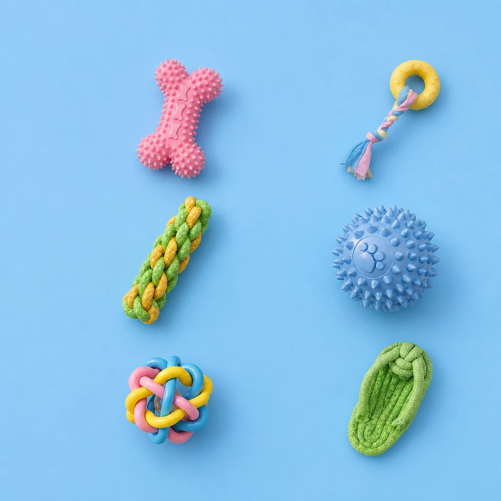 Squeaky Chew Toy Sets for Small Dogs