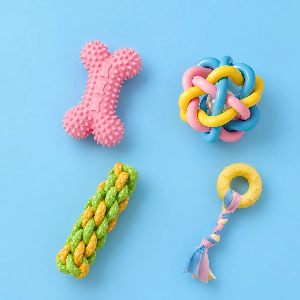 Squeaky Chew Toy Sets for Small Dogs