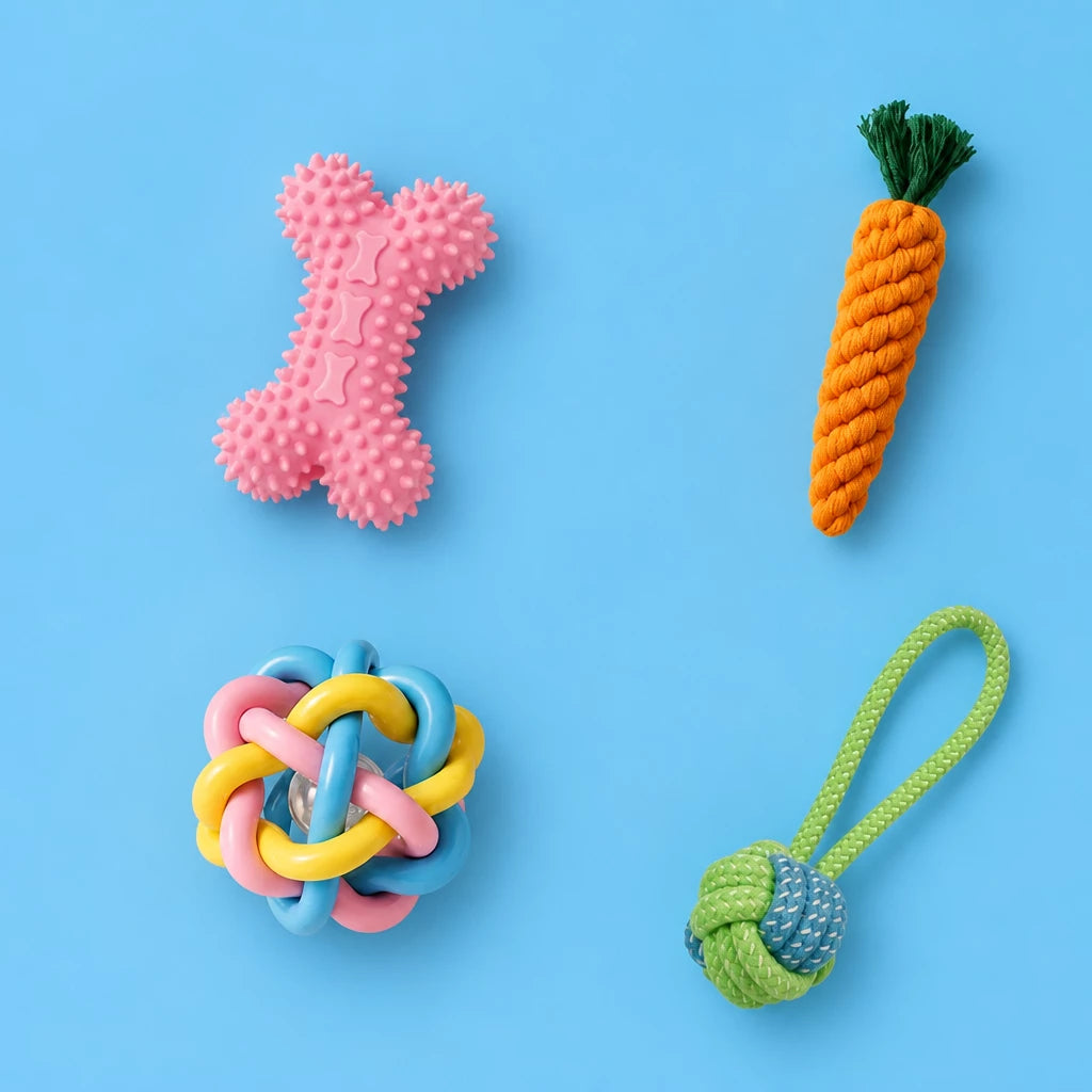 Squeaky Chew Toy Sets for Small Dogs