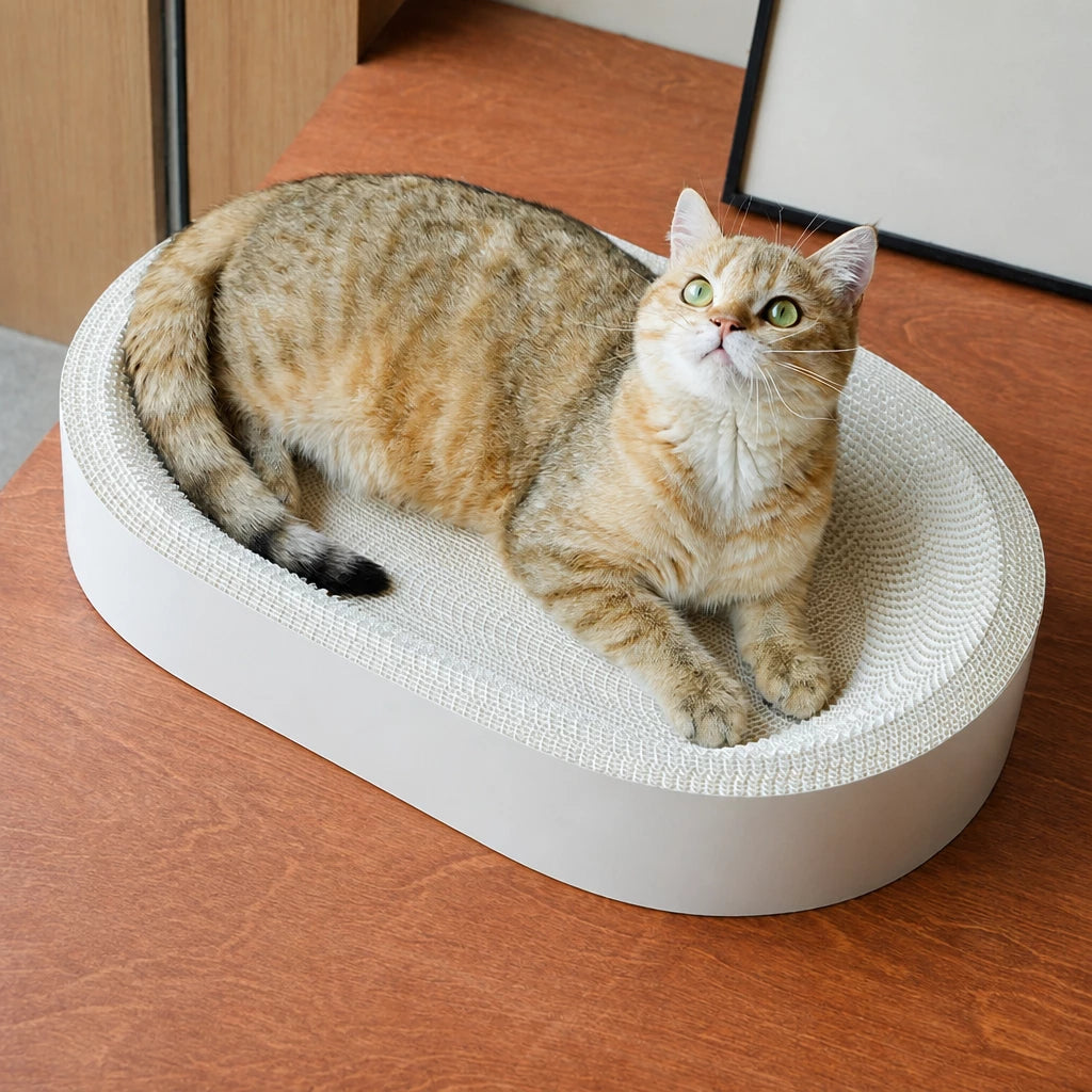 Corrugated Cardboard Cat Scratcher Bed