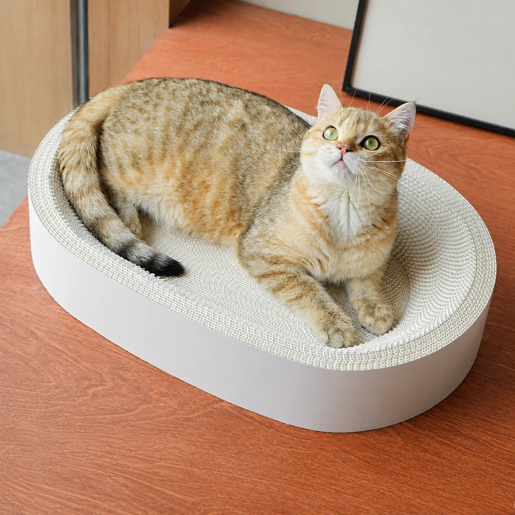 Corrugated Cardboard Cat Scratcher Bed