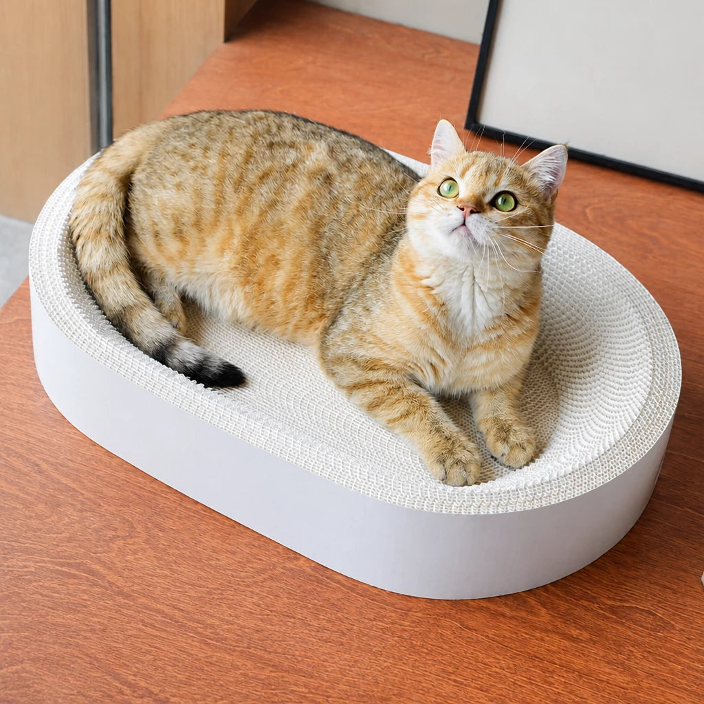 Corrugated Cardboard Cat Scratcher Bed