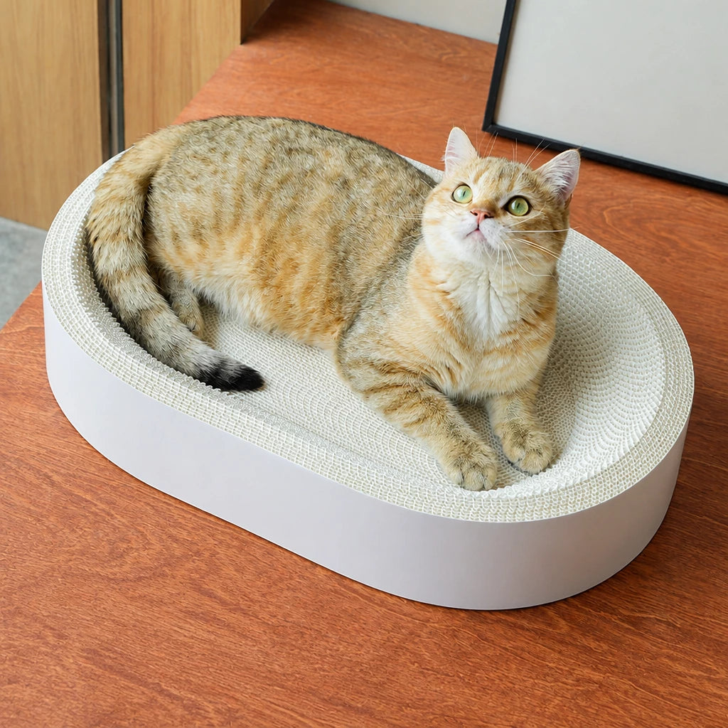 Corrugated Cardboard Cat Scratcher Bed
