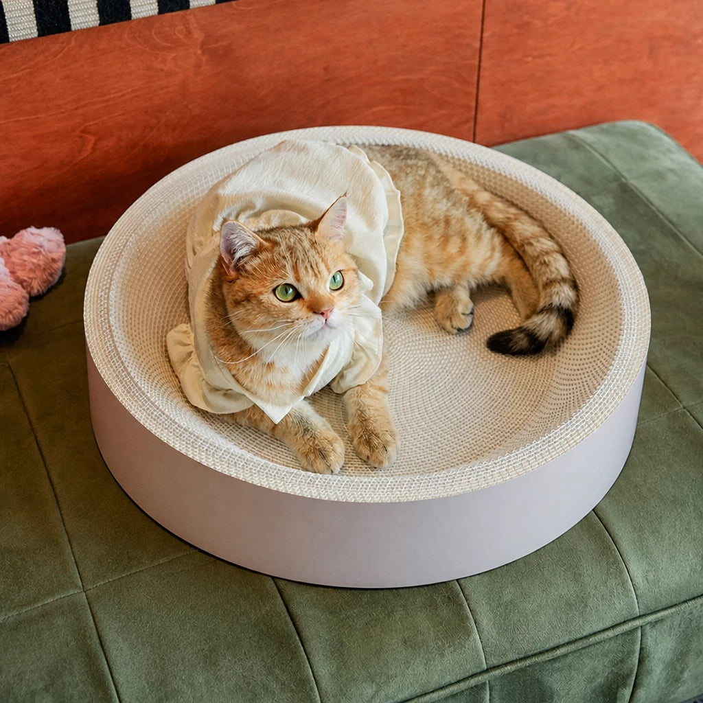 Corrugated Cardboard Cat Scratcher Bed