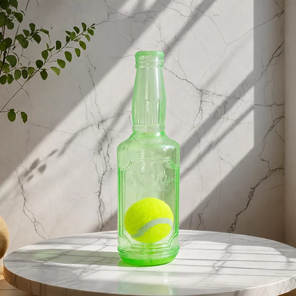 Small Dog Squeaky Bottle Toy with Tennis Ball
