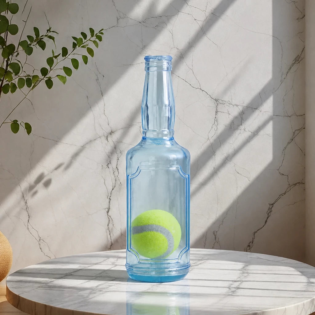 Small Dog Squeaky Bottle Toy with Tennis Ball