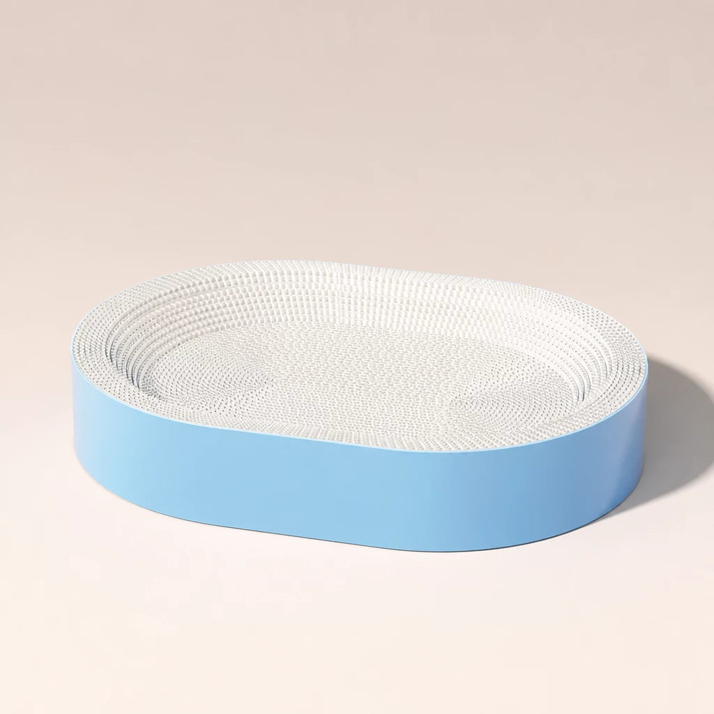 Oval Corrugated Cardboard Cat Scratcher Bed