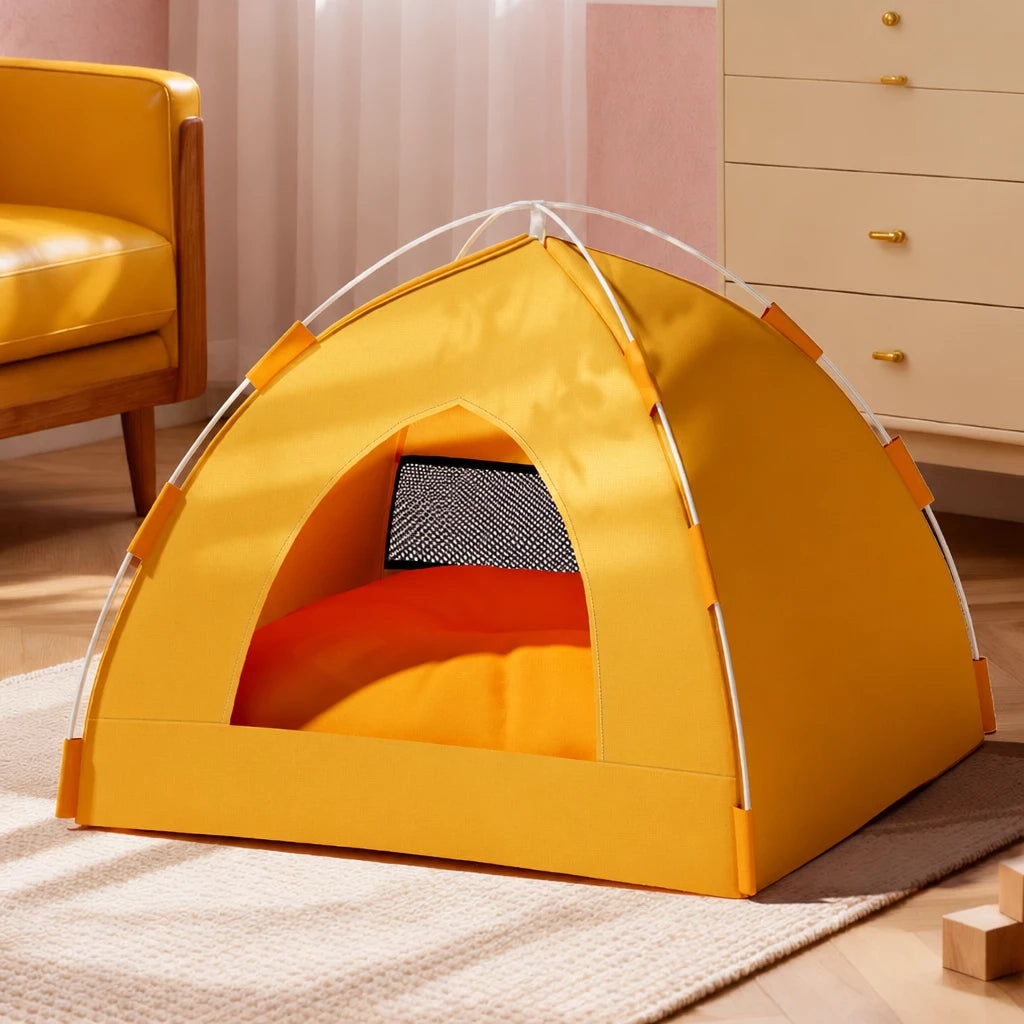 Tent-Style Pet Bed with Removable, Washable Cover