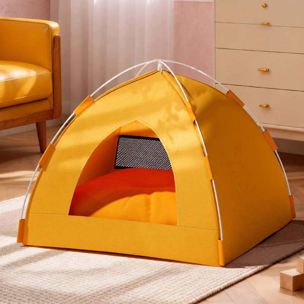 Tent-Style Pet Bed with Removable, Washable Cover