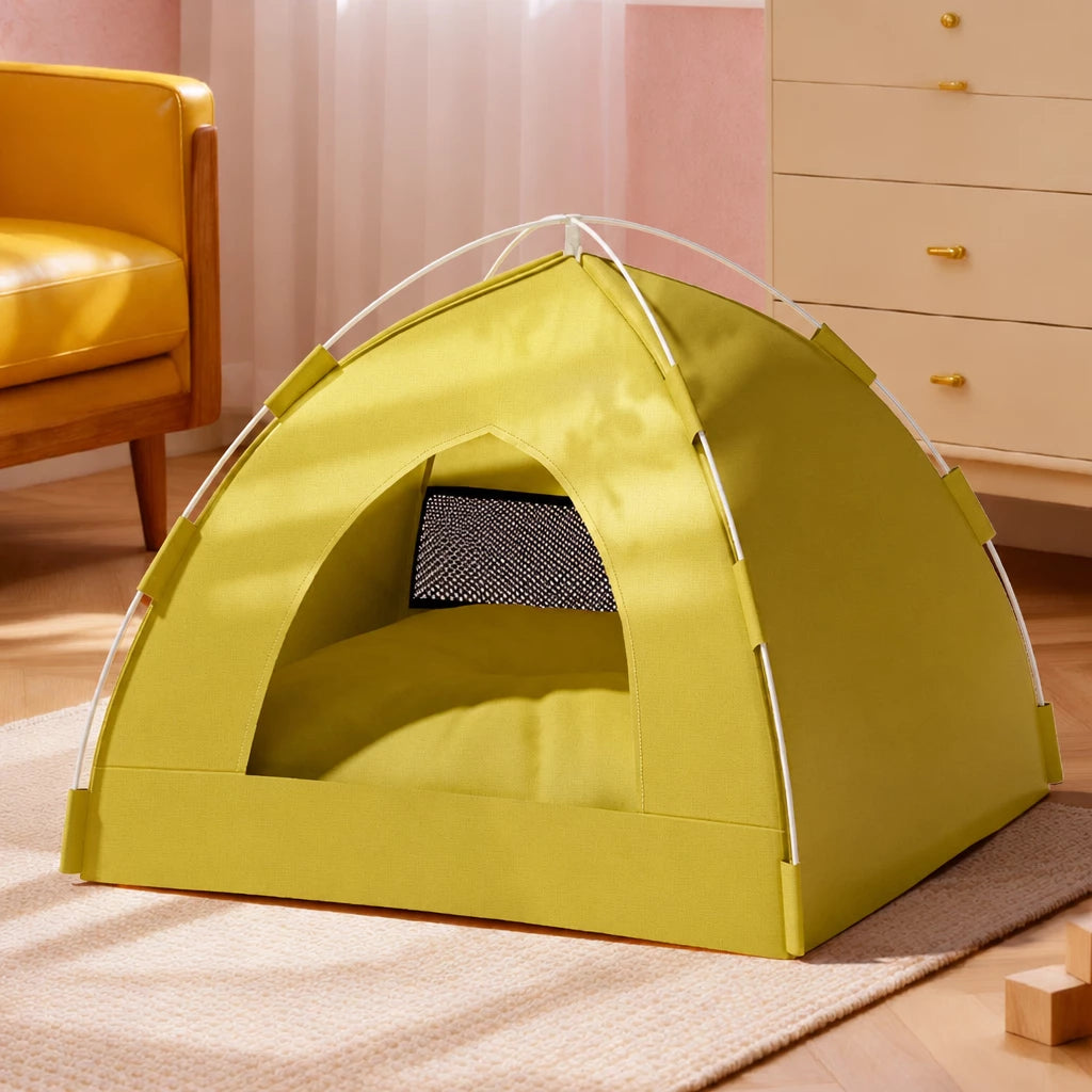 Tent-Style Pet Bed with Removable, Washable Cover