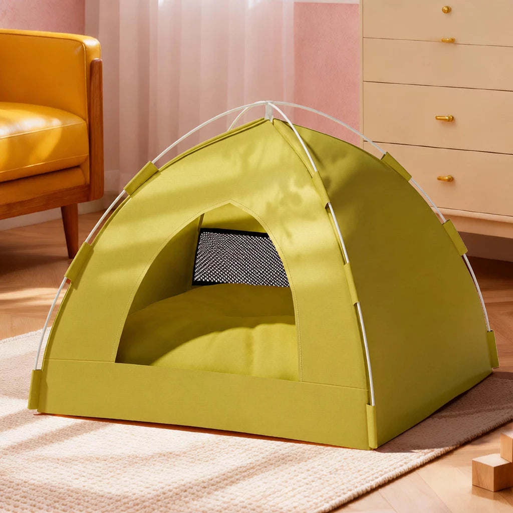 Tent-Style Pet Bed with Removable, Washable Cover