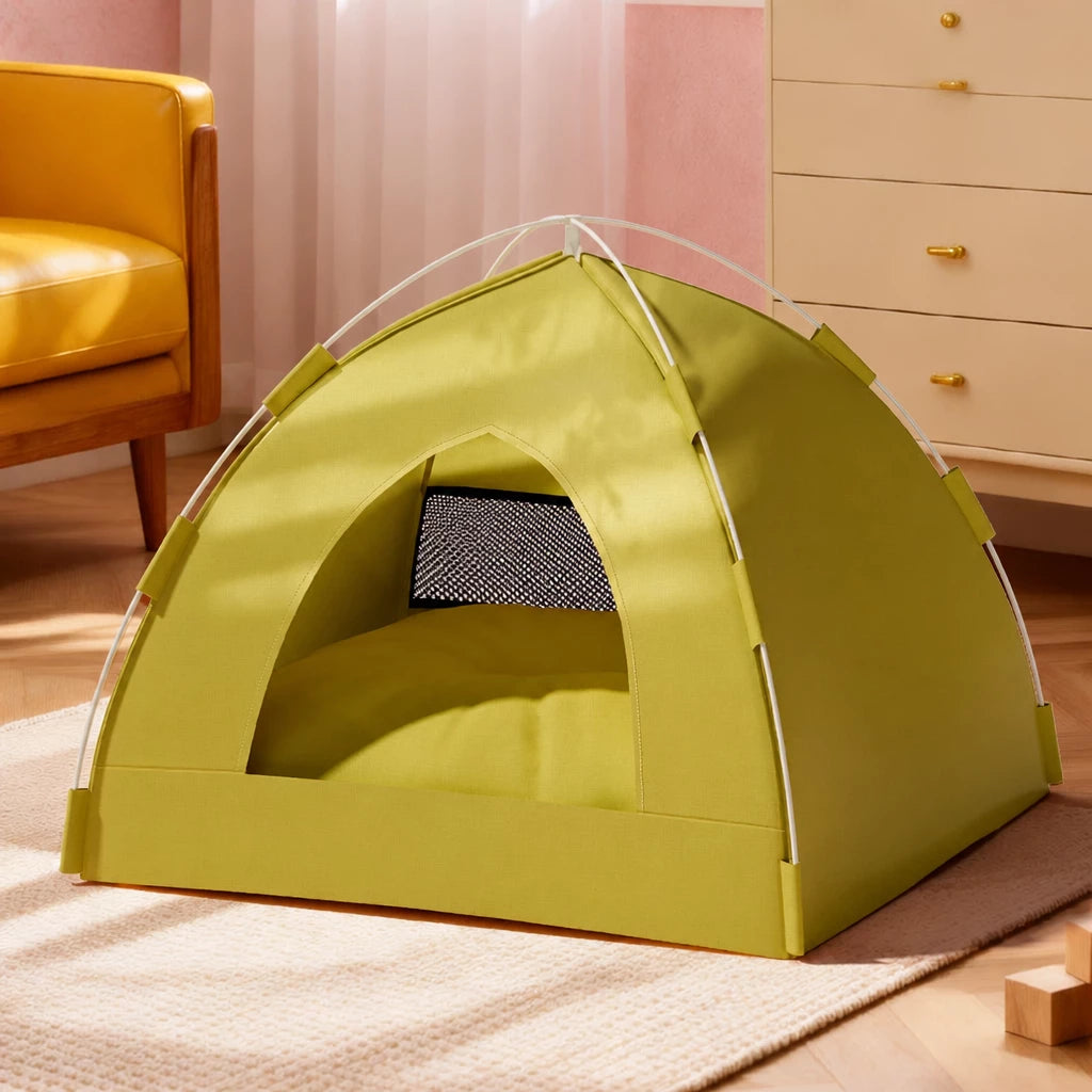 Tent-Style Pet Bed with Removable, Washable Cover