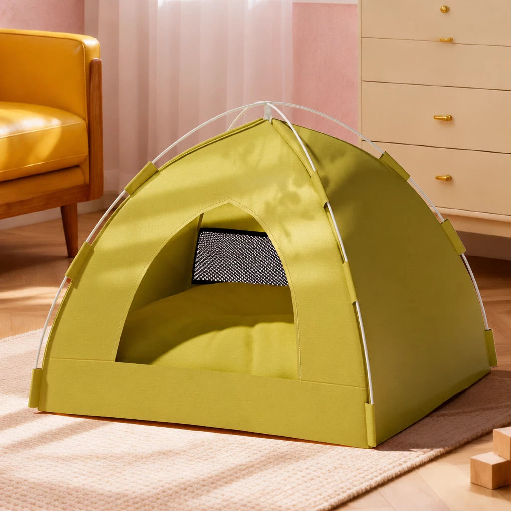 Tent-Style Pet Bed with Removable, Washable Cover