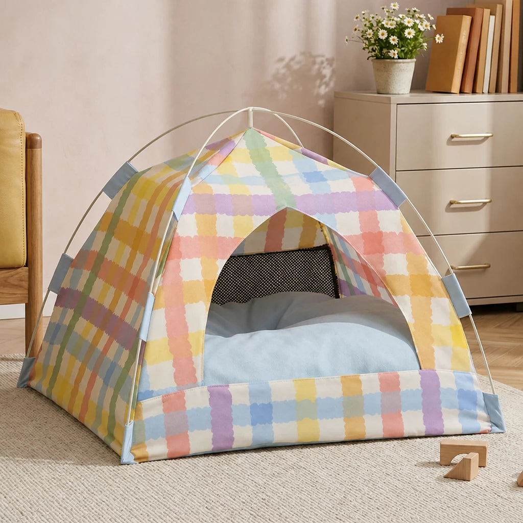 Tent-Style Pet Bed with Removable, Washable Cover