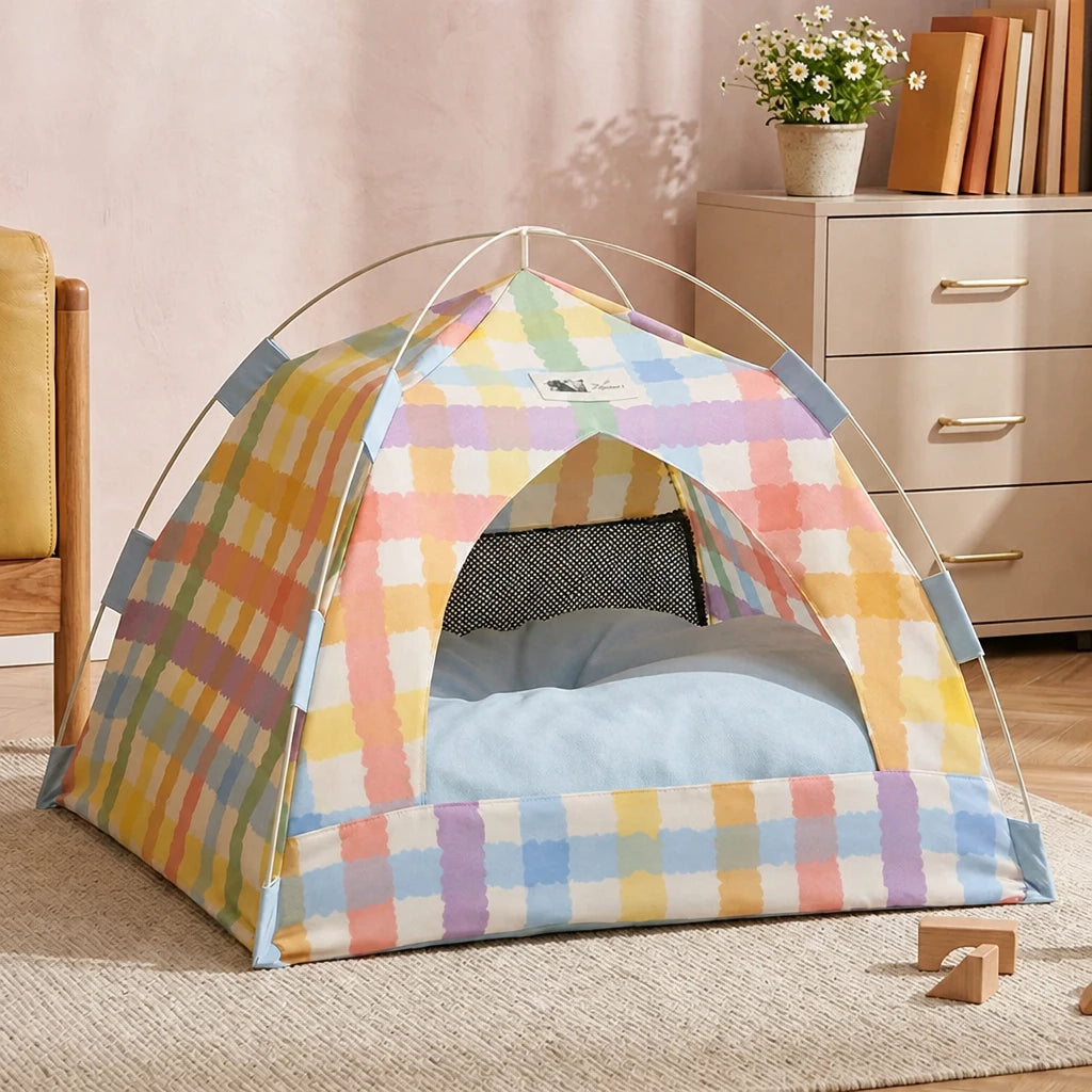 Tent-Style Pet Bed with Removable, Washable Cover