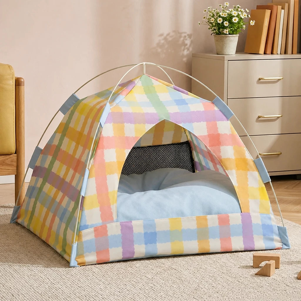 Tent-Style Pet Bed with Removable, Washable Cover