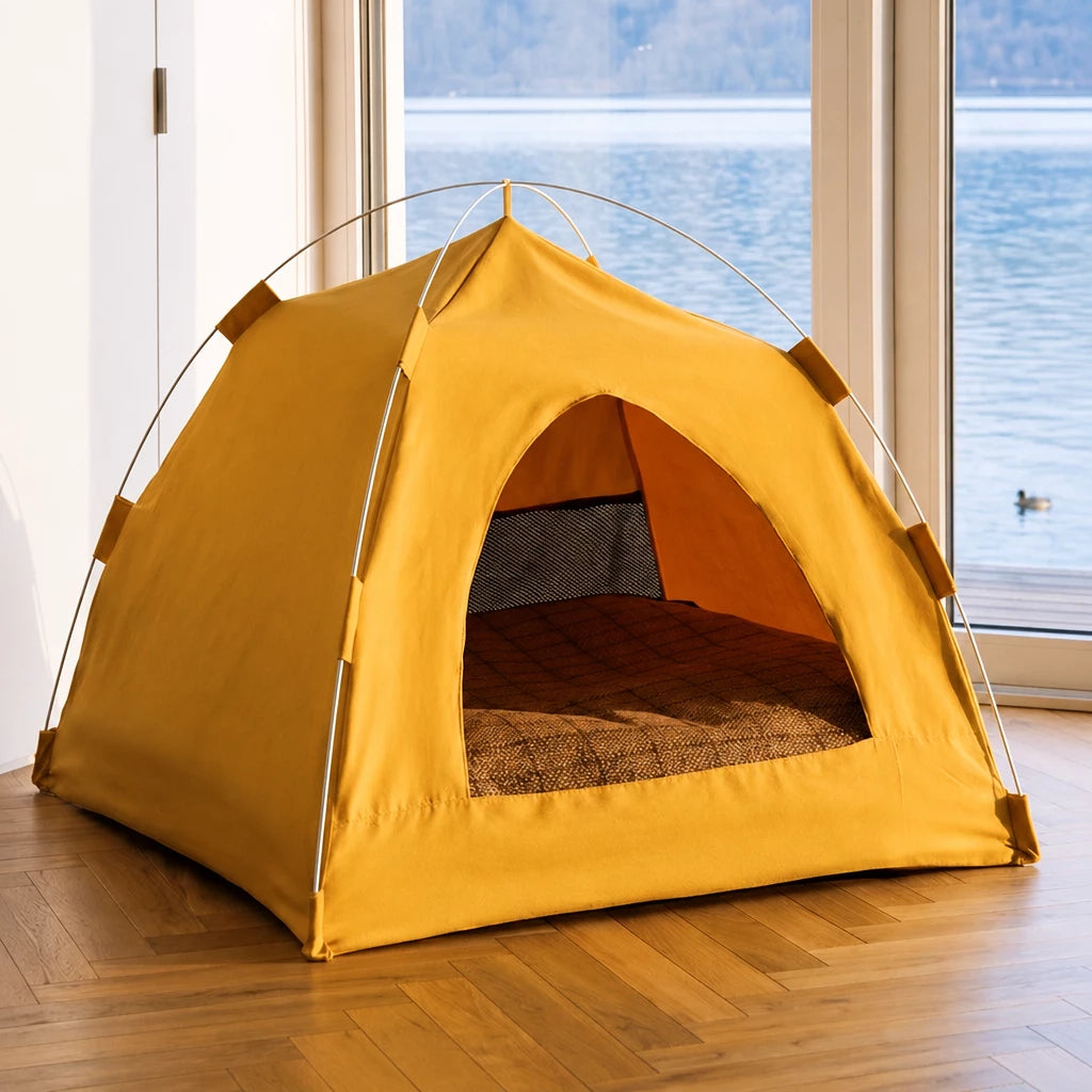 Tent-Style Pet Bed with Removable, Washable Cover